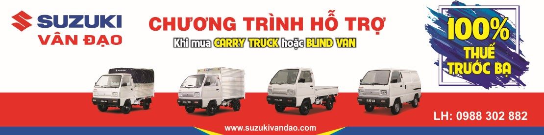 Khuyến mại 100% thuế trước bạ Suzuki Carry Truck - Suzuki Blind Van